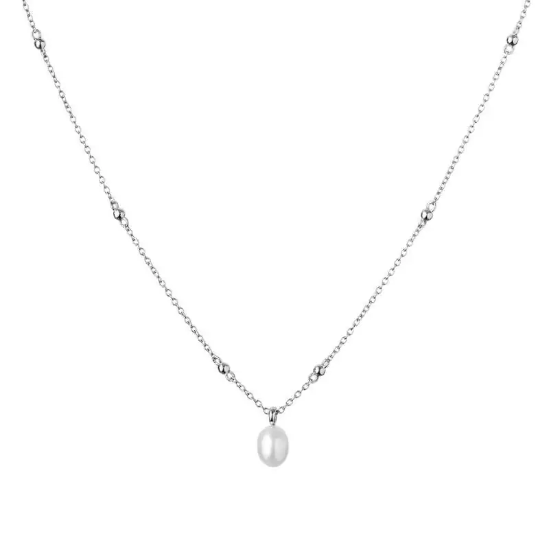 Elegante Silberkette mit Perle